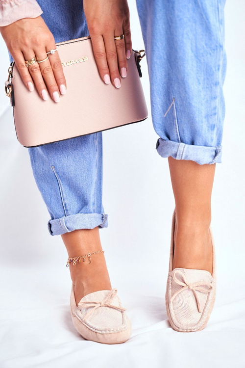 Ženské semišové Moccasins S.Barski A199 Beige