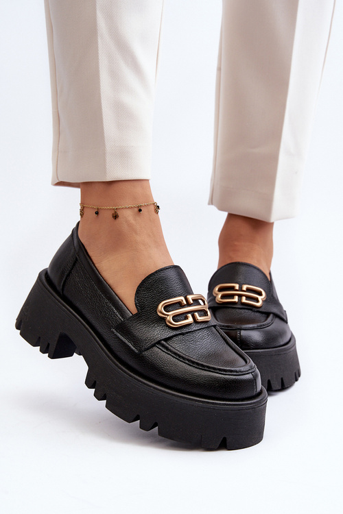 Zazoo 20164 Dámske Mokasíny Z Pravej Kože Čierne