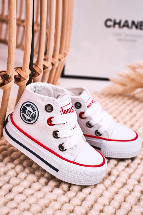 Dětské Tenisky Vysoké Se Zipem BIG STAR HH374187 Bílé