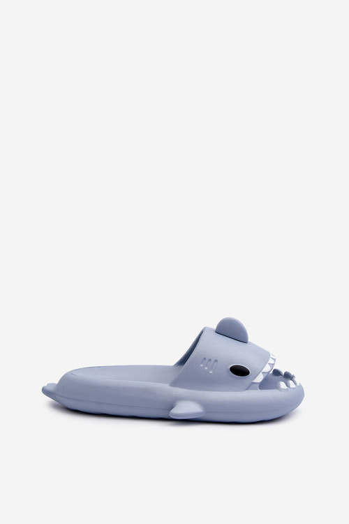 Dámské lehké pěnové žabky s motivem žraloka modré Kasila