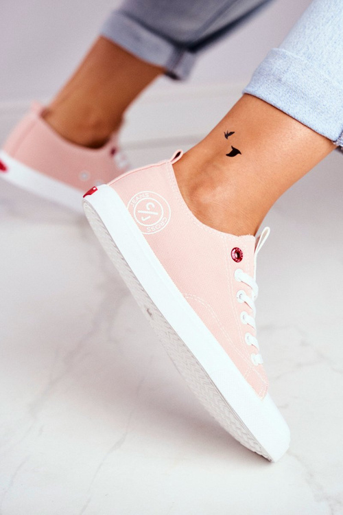 Dámske tenisky krížové džínsy Pink FF2R4019C