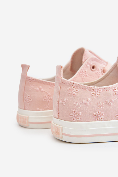 Dámske tenisky s výšivkou Big Star LL274224 Pink