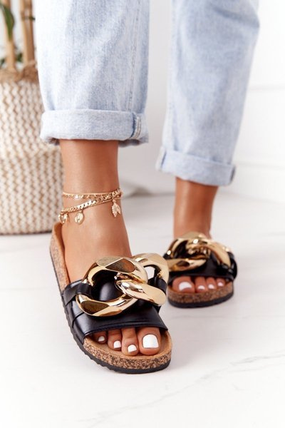 Torking žabky s reťazou Black Last Dance