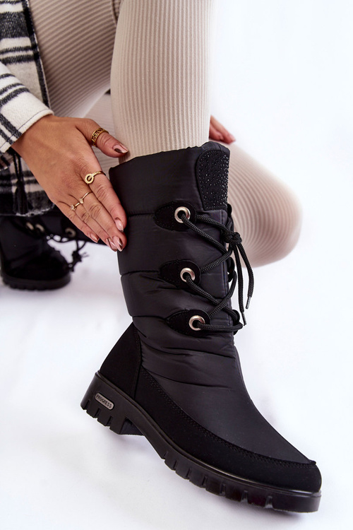 Vysoce teplé boty do sněhu Progress PROGJ-20-07 Černé