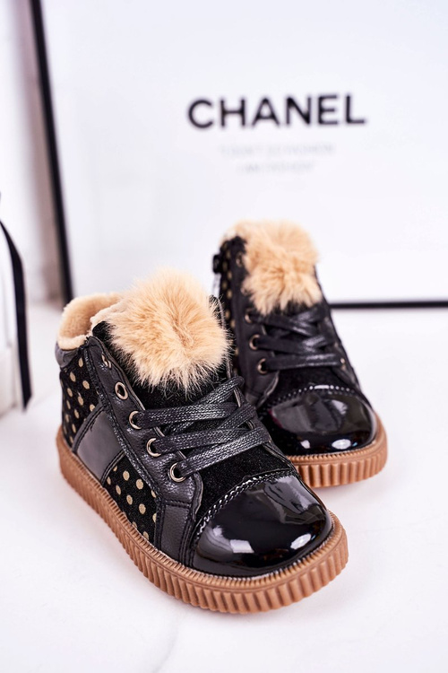 Izolované topánky pre deti v Polka Dots Black Anastasia