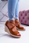 Dámske sandále na Espadril Camel Margus