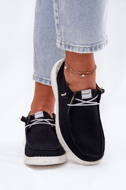 Lehké Textilní Polobotky Dámské McKeylor 96116 Černé