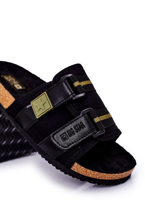 Pánska profilovaná veľká hviezda HH174058 Black Flip -flops