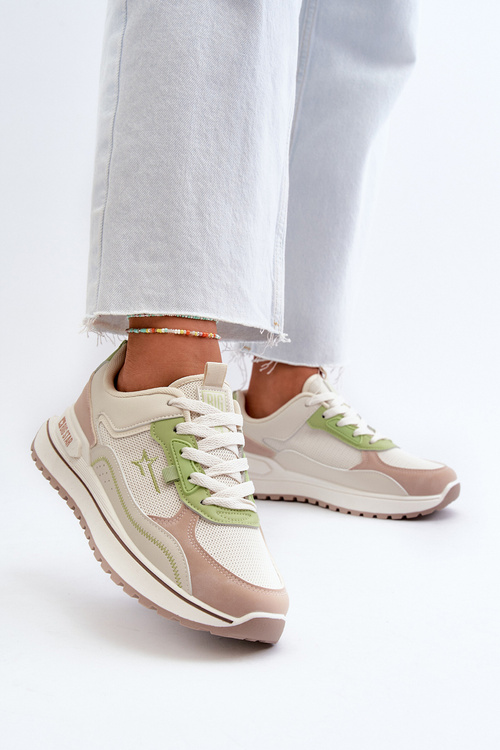 Dámské tenisky Big Star NN274A091 Beige-Zelené