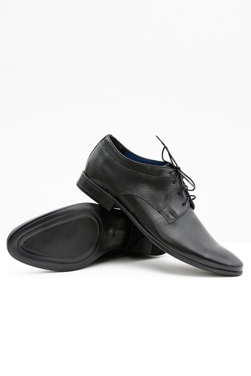 Klasické pánské kožené formální boty s nízkým řezem Ercole