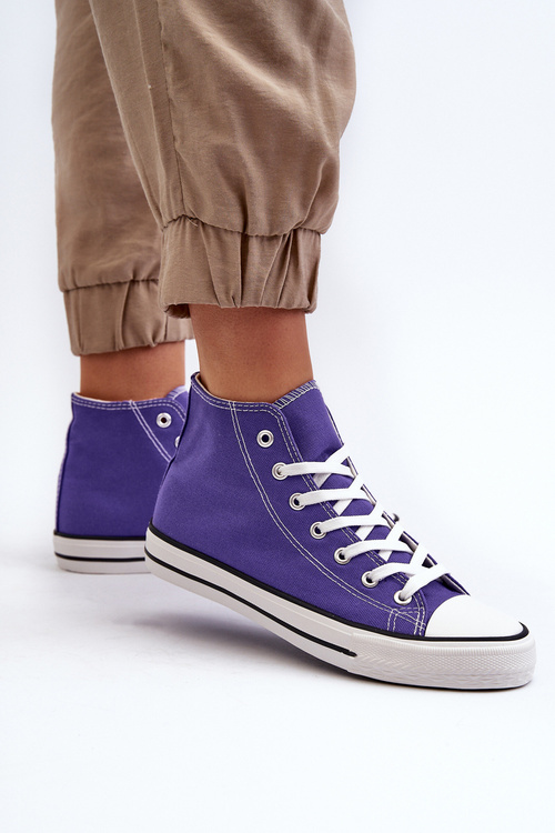 Dámské klasické vysoké tenisky fialové Remos