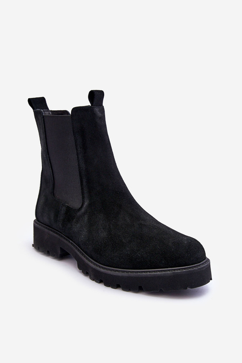 Suede Boots Black Nicole 2672