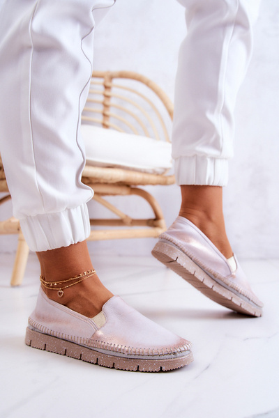 Dámska šmykľavka kožená topánka Maciejka 03512-28 Svetlo ružová