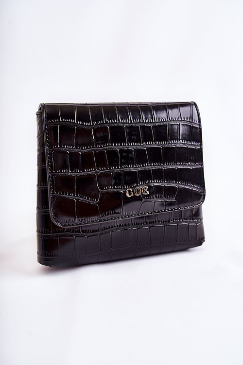 Kožená taška Small Messenger Bag GOE ZNJ034 Černá