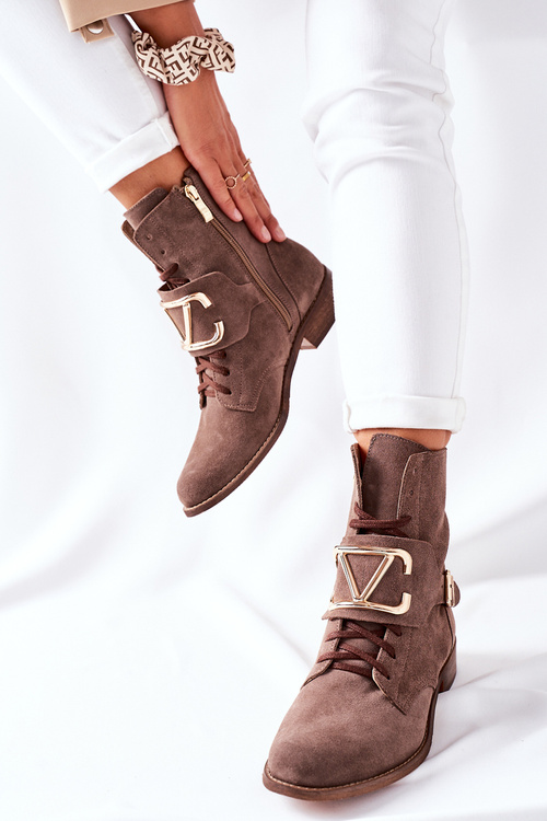 Dámské Kotníkové Boty Semisove Hnede Nicole 2676