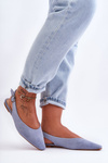 Dámske Blue Kenra Suede Balerinas