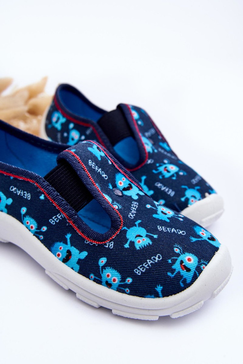 Boty Papcie Befado Vsuvné 975X177 Modré