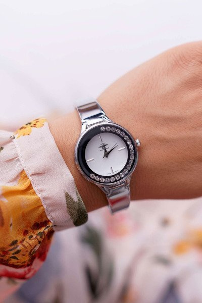 Dámske hodinky Michael John Srebrno White Mirava