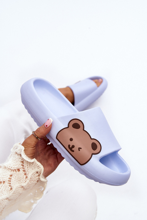 Dámské Lehké Pěnové Žabky S Motivem Medvídka Modré Parisso