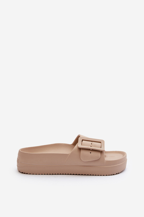 Dámske Penové Žabky Na Platforme S Sponou Big Star NN274A666 Bežové