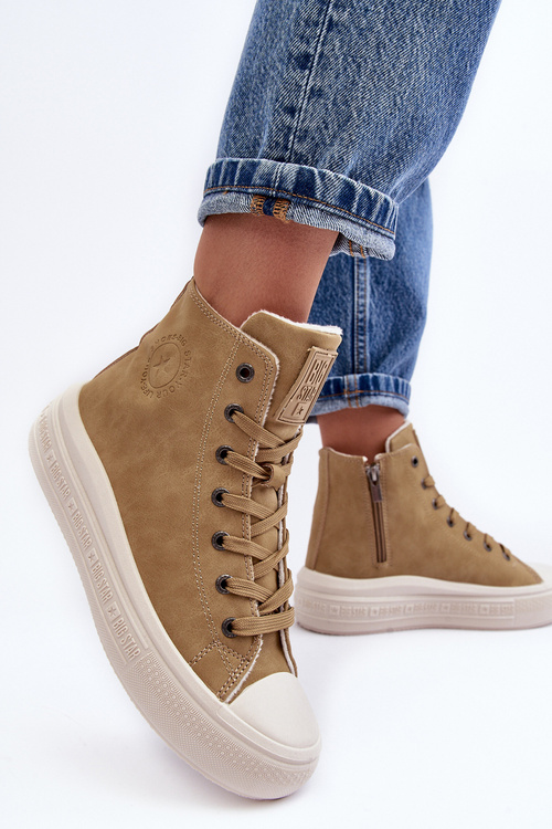 Dámské zipové boty s podšívkou Camel Big Star MM274026