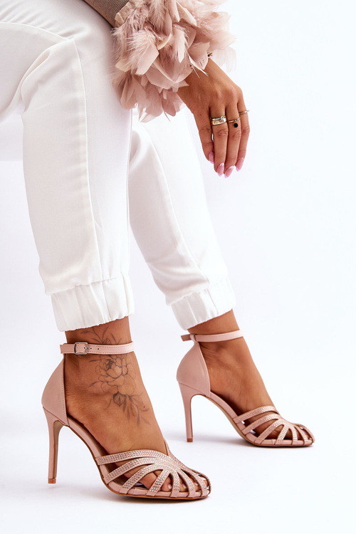 Módne podpätky s ľahkou béžou Jaylen