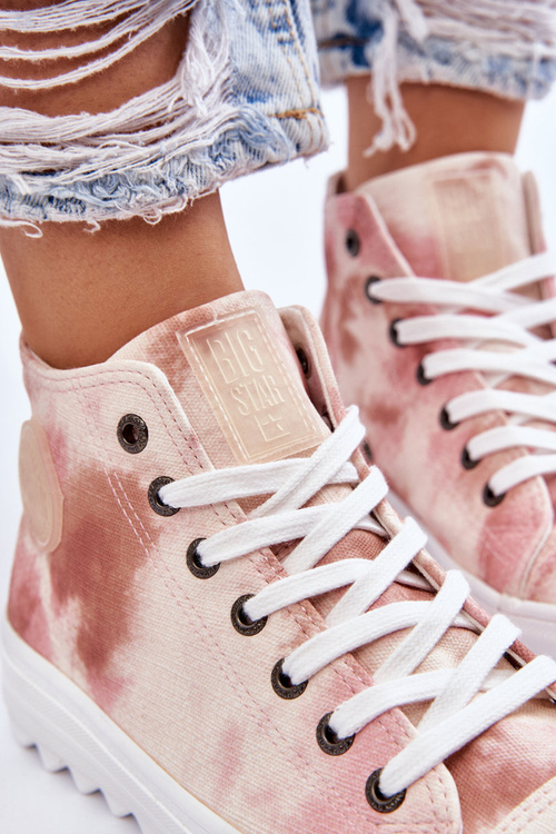 Dámska vysoká hviezda LL274048 BEIGE-PINK TASELERS