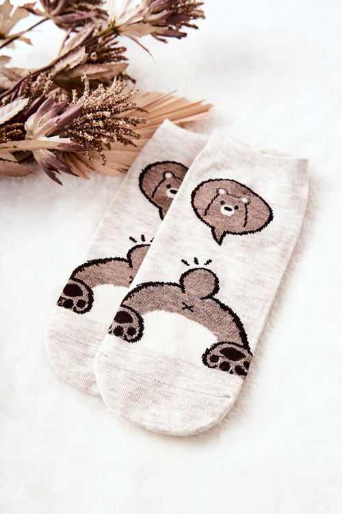 Béžové béžové ponožky