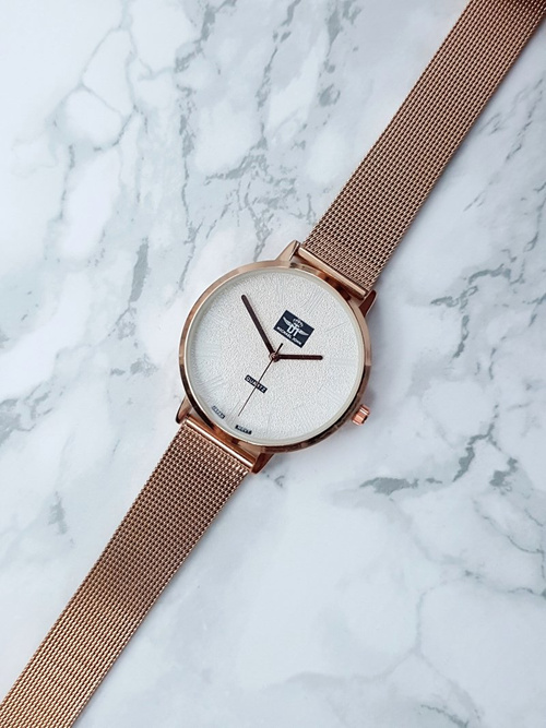 Dámské Hodinky Michael John Elis růžový zlatý / bílý displej