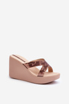 Dámske Sandále Na Klinovom Podpätku 83520 Ipanema High Fashion Slide Fem Beige