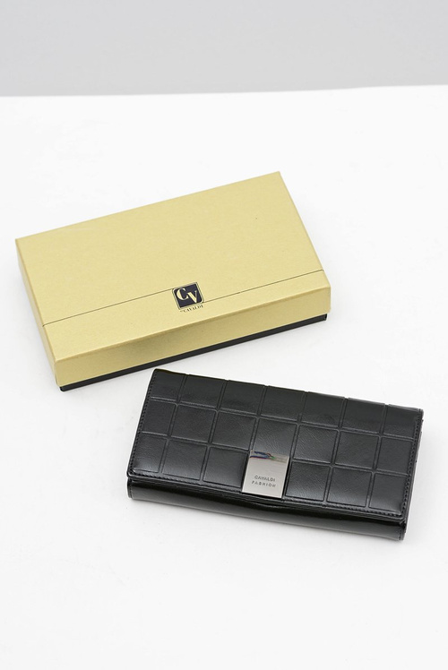 Veľká dámska čierna peňaženka