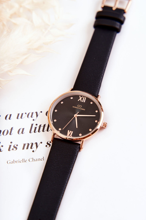 Dámský módní opasek k hodinkám Giorgio & Dario Černá