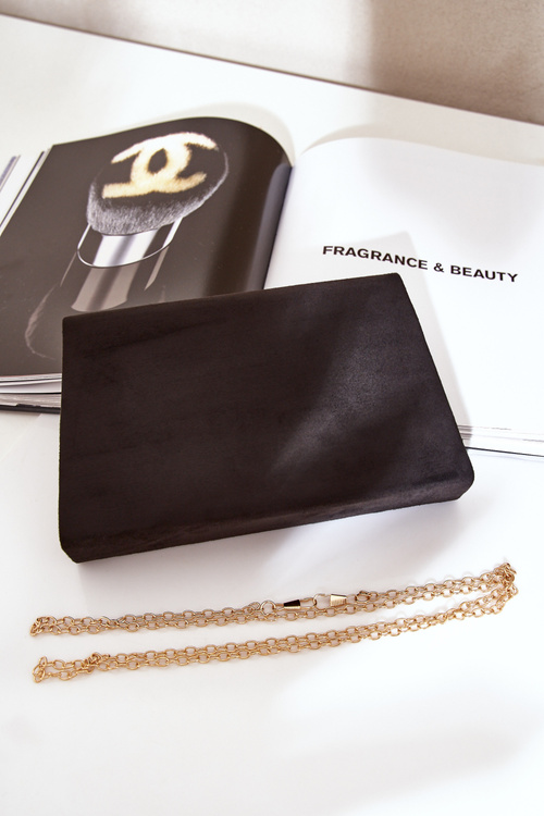 Kabelka Klopna S Ozdobným Srdcom Eko Semišová Čierna Evilinas