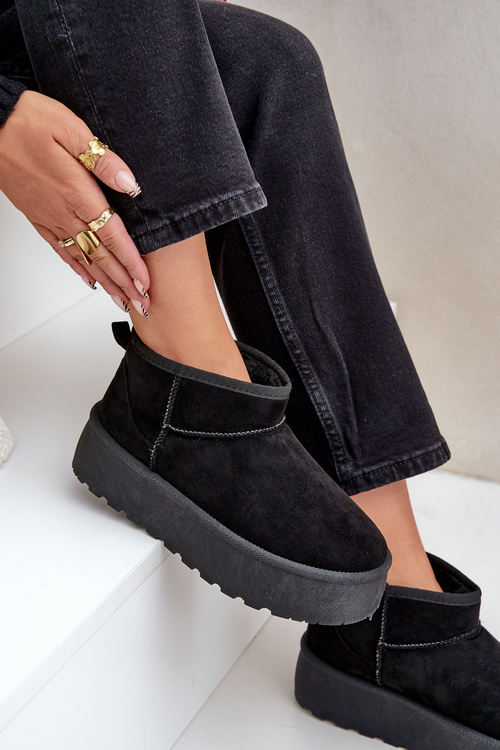 Dámske Snehule Na Platforme Čierne Ninala