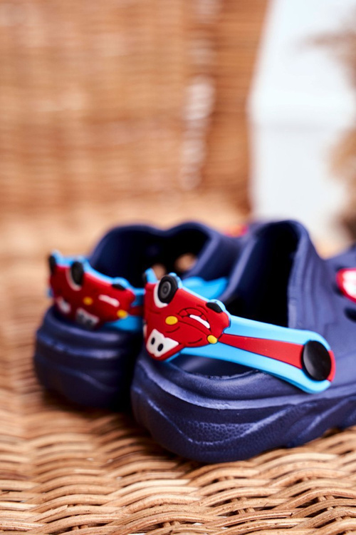 Dětské žabky Pěnové Kroks Námořnictvo Auto Bruno