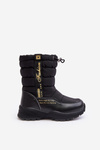 Detské snehové topánky izolované vlnou na čiernom zips