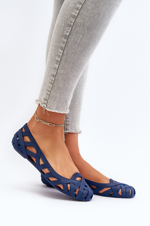 Dámské gumové baleríny tmavě modré Salam