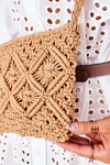 Kabelka Listonoška Macrame BRUNO ROSSI Camel