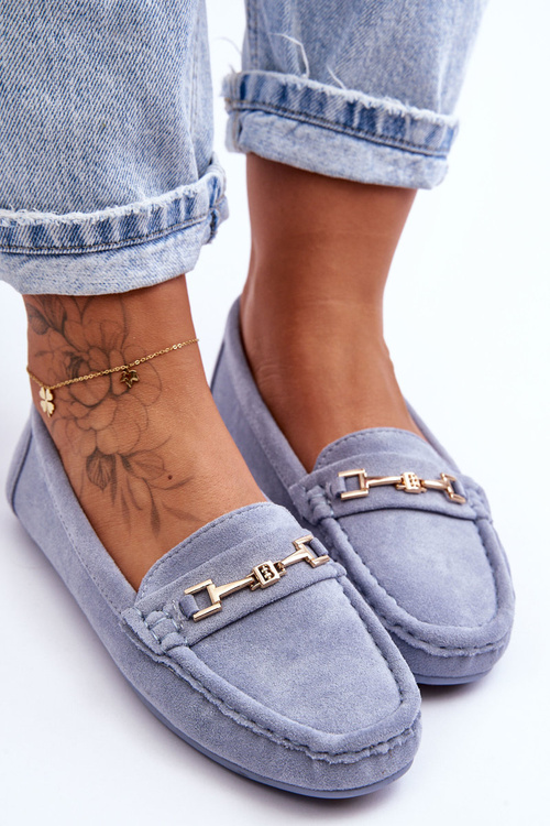 Dámske klasické semišové Corinell Blue Loafers