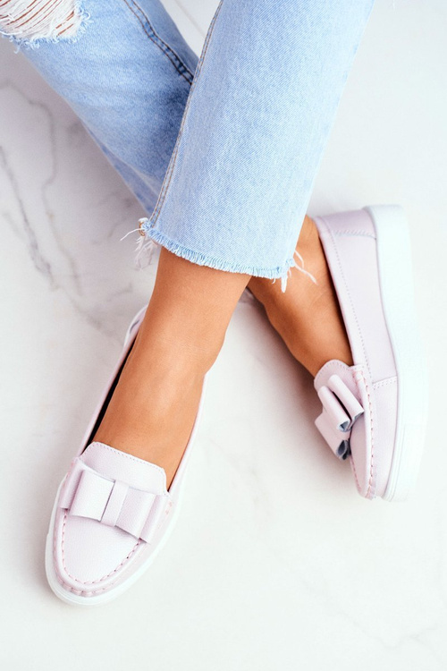 Dámske kožené mokasíny ružové lovreny