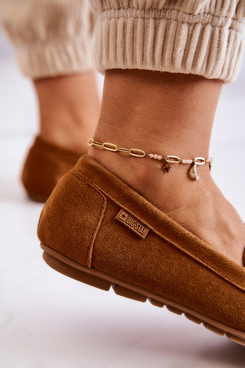 Ženské semišové mokasíry Veľká hviezda JJ274660 Camel