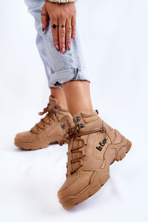 Dámská trekingová obuv Trappers Lee Cooper LCJ-22-31-1442 Hněde