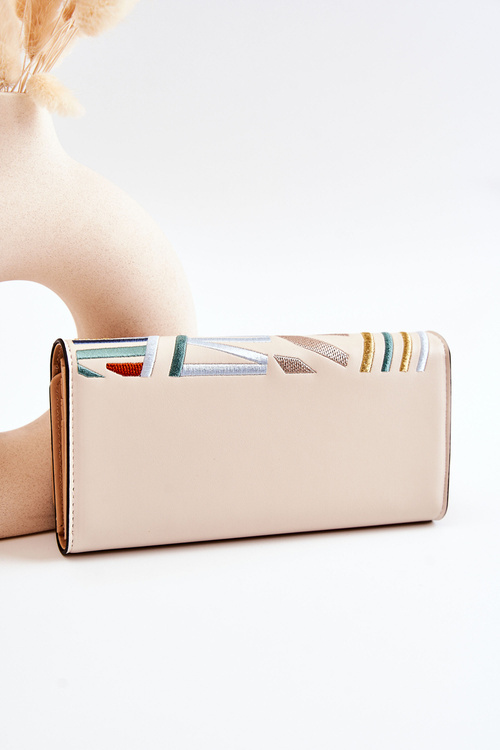 Dámske veľké kožené portfólio NOBO M0120-CM00 BEIGE