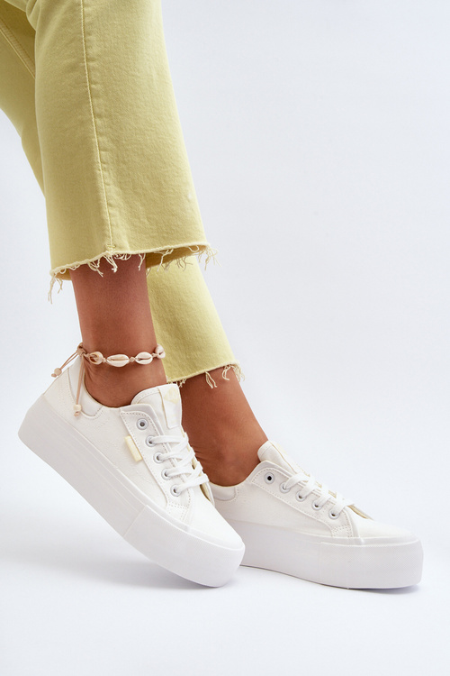 Dámské tenisky na platformě Lee Cooper LCW-24-31-2179 Bílé