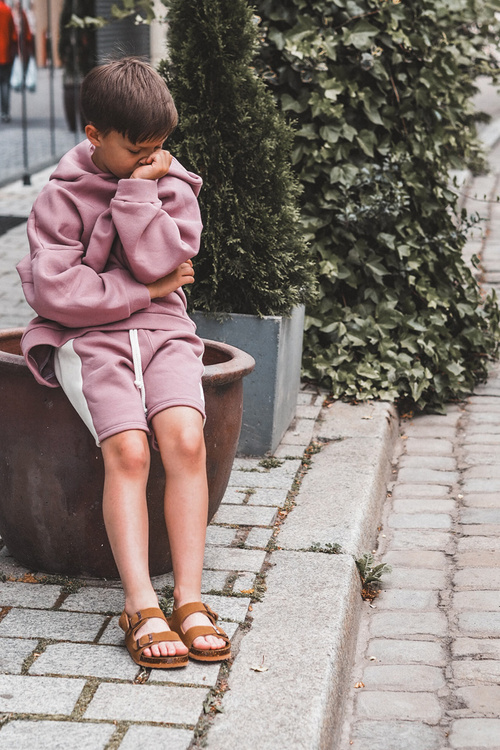 Dětské sandálky na korkové platformě se suchým zipem Camel Rorria