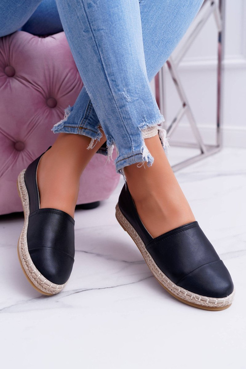 Dámské Espadrilky Černé Flaty