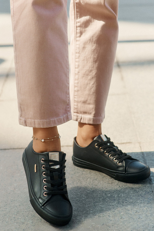 Dámske Tenisky Z Eko Kože Big Star RR274749 Čierne