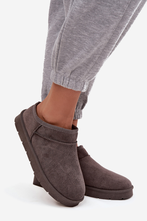 Dámské sněhule s teplou podšívkou tmavě šedé Serenne