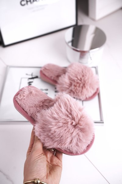 Dětské Pantofle s Kožešinově Růžové Snow Ball