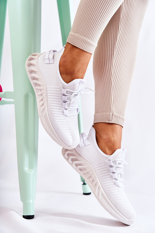 Dámské boty ze sportovního materiálu bile Lenney